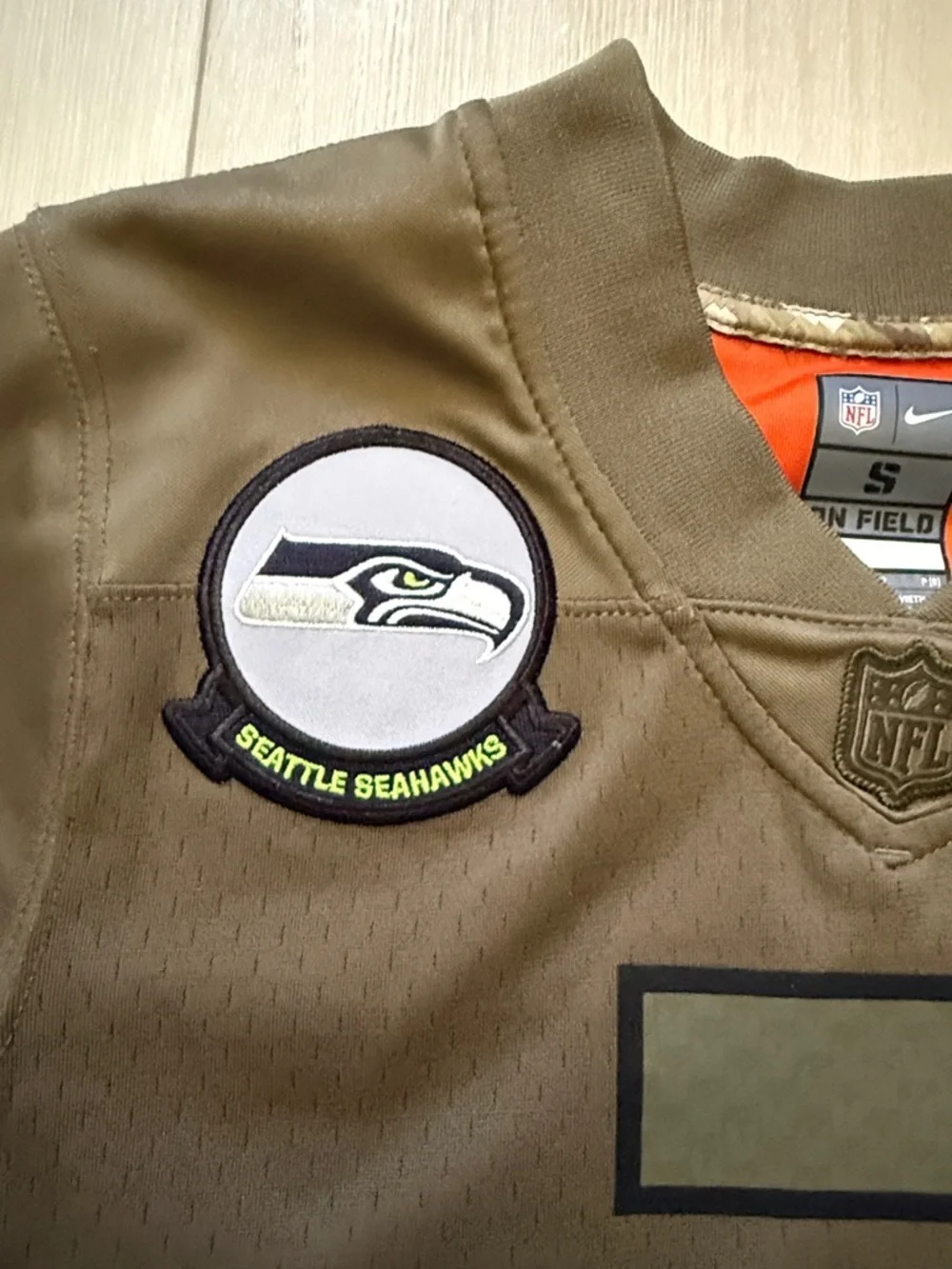 Nike NFL Kids Olive Salute to Soldiers #3 Seattle Seahawks Jersey-Russell Wilson